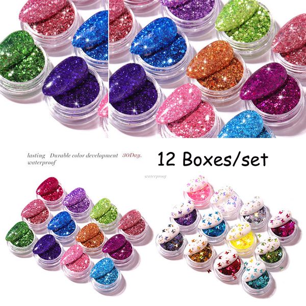 12colors set 3d moon butterfly hexagon star holographic sequins glitter nail laser powders polish flake diy manicure decoraction, Silver;gold
12colors set 3d moon butterfly hexagon star holographic sequins glitter nail laser powders polish flake diy manicure decoraction, Silver;gold
