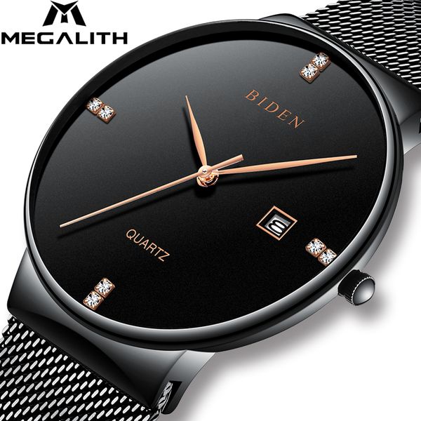 megalith fashion mens watches black steel mesh strap ultra thin dial date watch clock waterproof business quartz watch for men, Slivery;brown
megalith fashion mens watches black steel mesh strap ultra thin dial date watch clock waterproof business quartz watch for men, Slivery;brown