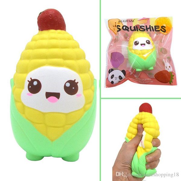 

jumbo squishy cartoon corn toys squeeze slow rising cake phone strap home decoration kids toy gift relieve stress t437
