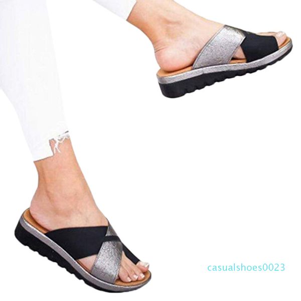 plus size 35-43 women cucual shoes summer solid women slippers wedges l summer shoes flip flops sandals zapatos de mujer c23, Black
plus size 35-43 women cucual shoes summer solid women slippers wedges l summer shoes flip flops sandals zapatos de mujer c23, Black