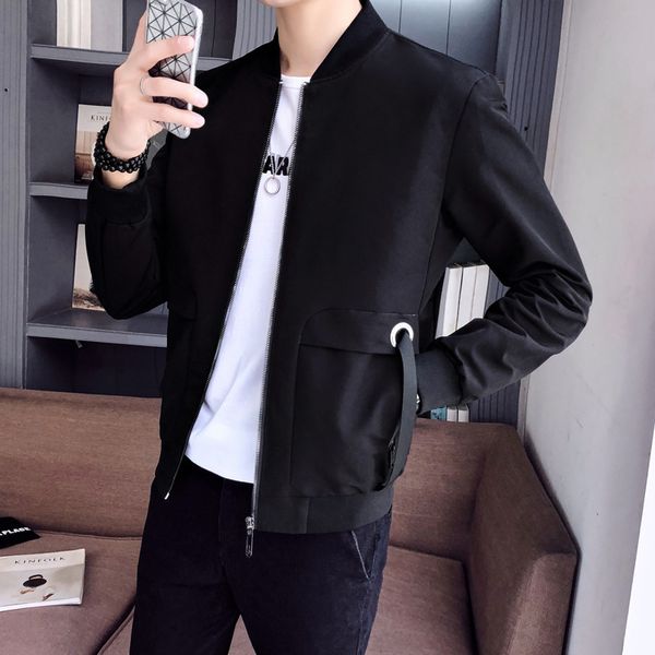 2019 spring new style stand collar jacket men's coat men's teenager trend slim fit casual jacket, Black;brown
2019 spring new style stand collar jacket men's coat men's teenager trend slim fit casual jacket, Black;brown