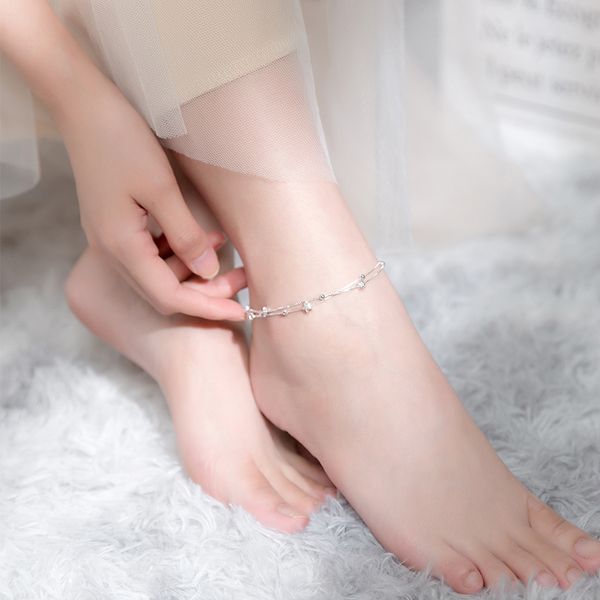 love lodge s925 silver small fresh literary little star anklet womens temperament korean-style double-layer sweet foot ornaments, Red;blue
love lodge s925 silver small fresh literary little star anklet womens temperament korean-style double-layer sweet foot ornaments, Red;blue