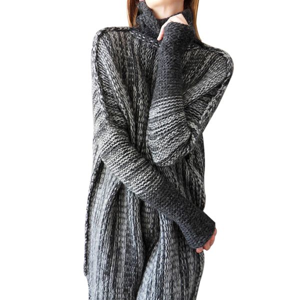 oeak womens autumn winter long sleeve turtleneck loose sweater ladies casual solid front knot knit sweater shirt, White;black
oeak womens autumn winter long sleeve turtleneck loose sweater ladies casual solid front knot knit sweater shirt, White;black