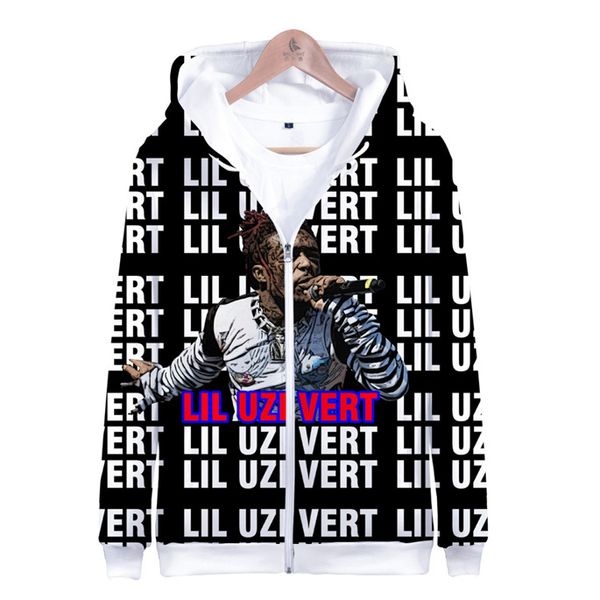 

lil uzi vert 3d print cardigan mens sweartshirts long sleeve o-neck loose mens hoodies, Black