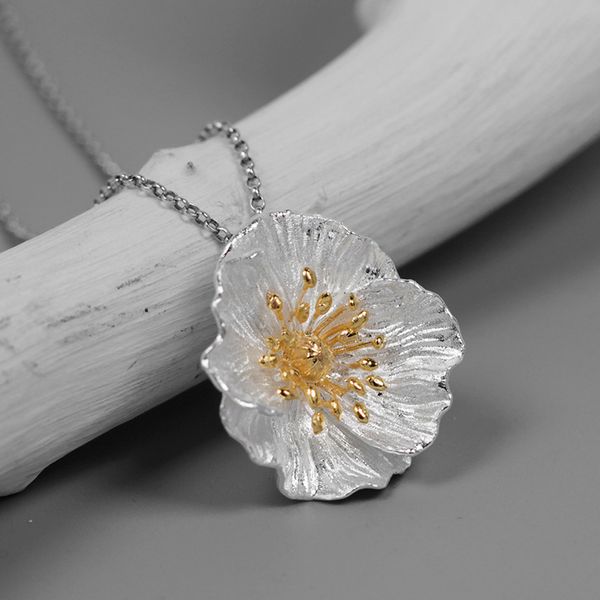 inature 925 sterling silver vintage big poppy flower pendant necklace for women jewelry
inature 925 sterling silver vintage big poppy flower pendant necklace for women jewelry
