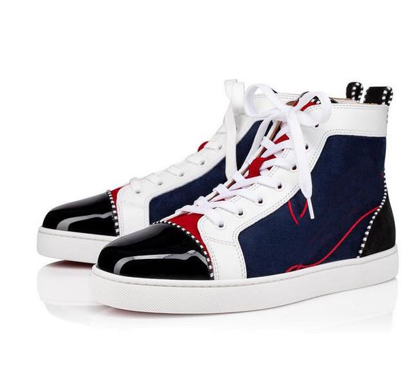 brand red bottom shoes greggo orlato flat leather white/navy trim luxury designer men's walking flats wedding party loafers 35-46, Black
brand red bottom shoes greggo orlato flat leather white/navy trim luxury designer men's walking flats wedding party loafers 35-46, Black