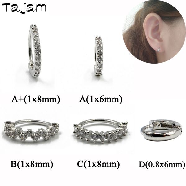 1pair copper zircon ear tragus cartilage hoop earring bendable seamless nose ring surgical steel crystal ear piercing jewelry, Golden;silver
1pair copper zircon ear tragus cartilage hoop earring bendable seamless nose ring surgical steel crystal ear piercing jewelry, Golden;silver