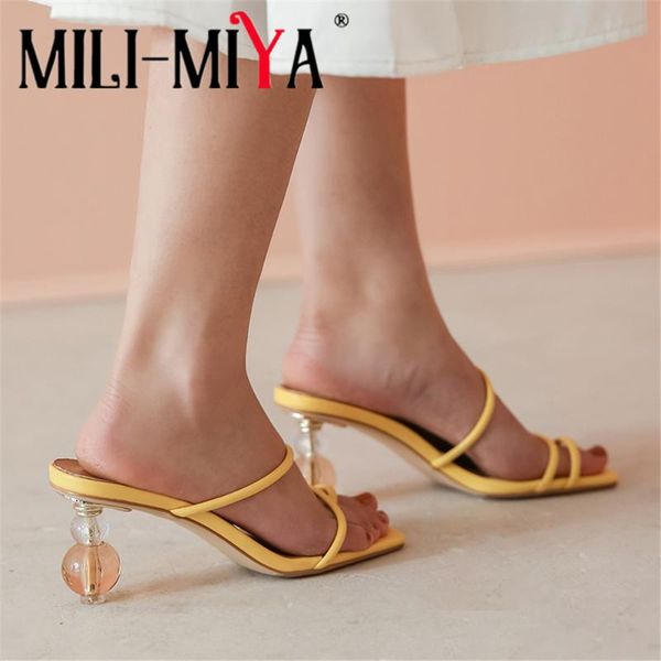 mili-miya concise design women sandals slip-on solid color fashion square toe solid color crystal strange heels summer shoes, Black
mili-miya concise design women sandals slip-on solid color fashion square toe solid color crystal strange heels summer shoes, Black