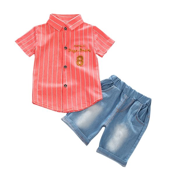 children casual outfits sets baby boys summer short sleeve stripe print blouse shirt+shorts clothes 2 pcs, White
children casual outfits sets baby boys summer short sleeve stripe print blouse shirt+shorts clothes 2 pcs, White