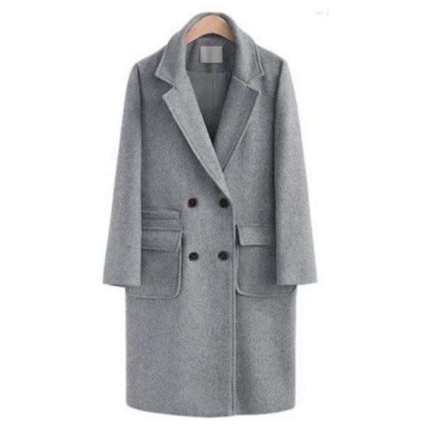 new plus size 5xl autumn winter women coat fashion solid casual loose double button woolen blends coat for women large outerwear, Black
new plus size 5xl autumn winter women coat fashion solid casual loose double button woolen blends coat for women large outerwear, Black