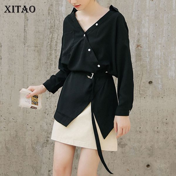 xitao irregular women blouse fashion 2020 spring summer drawstring chiffon small fresh minority casual pleated shirt xj3887, White
xitao irregular women blouse fashion 2020 spring summer drawstring chiffon small fresh minority casual pleated shirt xj3887, White