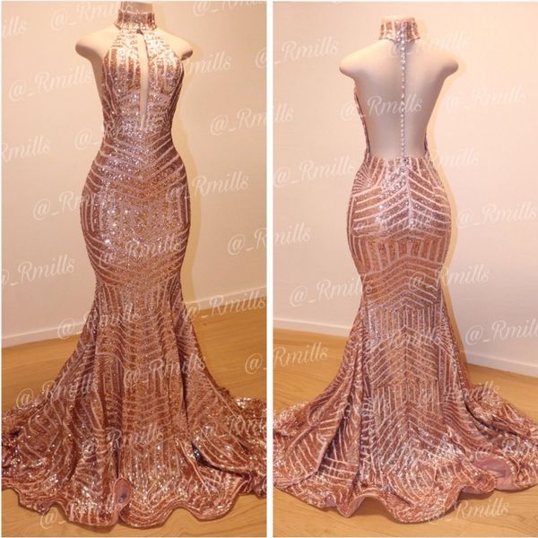 2019 Custom Gold Sequined Prom Evening Dresses Sleeveless High Neck Sparkly Mermaid Long Prom Party Gowns Pageant Dress Custom Size
2019 Custom Gold Sequined Prom Evening Dresses Sleeveless High Neck Sparkly Mermaid Long Prom Party Gowns Pageant Dress Custom Size