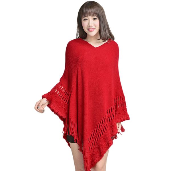 women knitted shawl tassel sweater oversized cape poncho winter autumn loose sweaters pullover irregularity cloak, Black
women knitted shawl tassel sweater oversized cape poncho winter autumn loose sweaters pullover irregularity cloak, Black