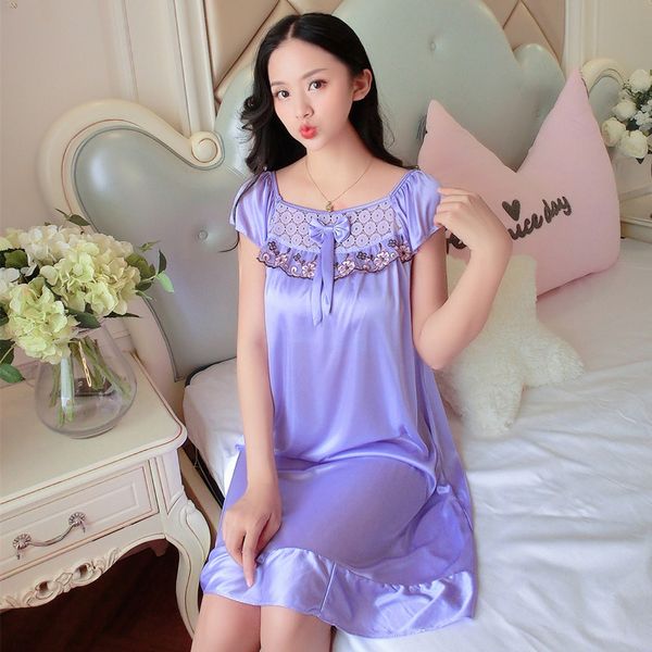 women's sleepwear 2021summer short-sleeved clothes loose and plus-sized viscose fiber nightgown lace dress home all-optical skirt, Black;red
women's sleepwear 2021summer short-sleeved clothes loose and plus-sized viscose fiber nightgown lace dress home all-optical skirt, Black;red