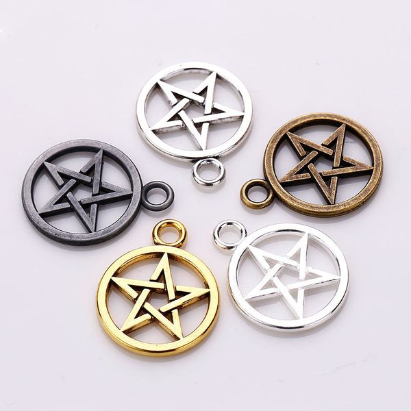 100pcs/bag retro five colors 20*16mm supernatural pentagram charms pendants designer jewelry making necklace bracelet accessories gift, Bronze;silver
100pcs/bag retro five colors 20*16mm supernatural pentagram charms pendants designer jewelry making necklace bracelet accessories gift, Bronze;silver