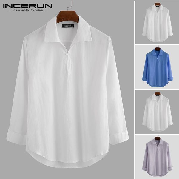 men shirt solid color lapel loose 2020 harajuku cotton long sleeve casual blouse streetwear vintage camisa plus size 5xl incerun, White;black
men shirt solid color lapel loose 2020 harajuku cotton long sleeve casual blouse streetwear vintage camisa plus size 5xl incerun, White;black