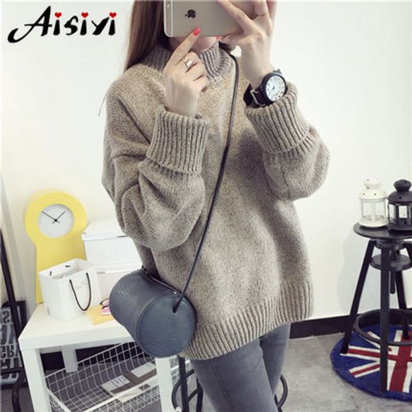 aisiyi high neck pullover sweater women's loose sweater autumn and winter wear winter clothes women women sweaters, White;black
aisiyi high neck pullover sweater women's loose sweater autumn and winter wear winter clothes women women sweaters, White;black