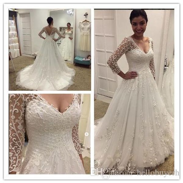 a line tulle lace long sleeve princess wedding dresses dubai sale plus size fat 2018 v neck wedding gowns vestidos de noiva, White
a line tulle lace long sleeve princess wedding dresses dubai sale plus size fat 2018 v neck wedding gowns vestidos de noiva, White