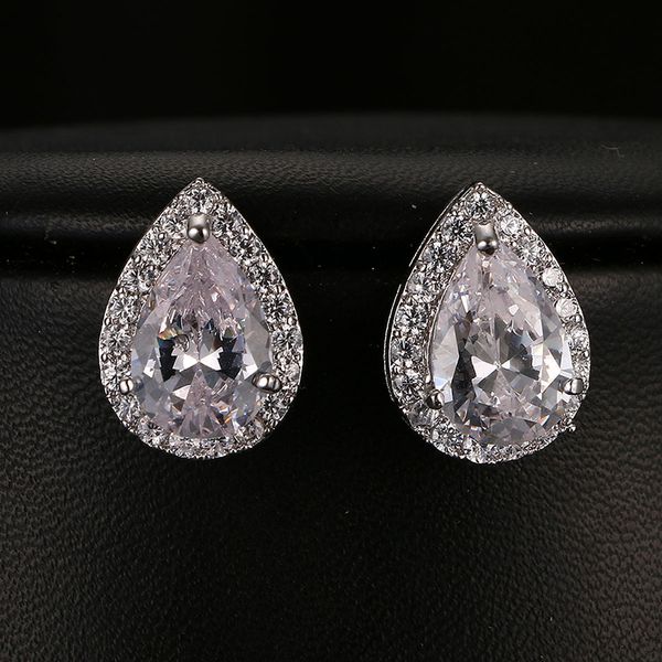 emmaya water drop design pear cut cubic zircon stud earring gift for women jewelry, Golden;silver
emmaya water drop design pear cut cubic zircon stud earring gift for women jewelry, Golden;silver