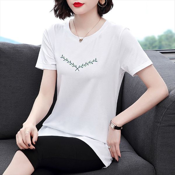 mom's half-sleeve small t- shirt summer clothes 2020 loose short-sleeved t-shirt female middle-aged large size figure medium-length top, White
mom's half-sleeve small t- shirt summer clothes 2020 loose short-sleeved t-shirt female middle-aged large size figure medium-length top, White