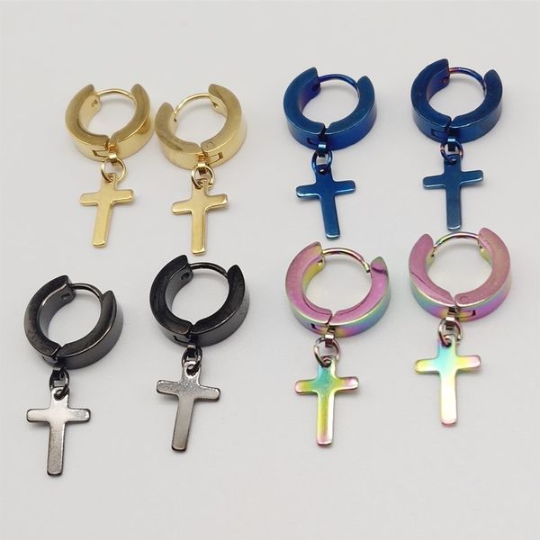 cross pendant earring allergy ear clasp for men and women simple short earrings stainless steel earrings, Silver
cross pendant earring allergy ear clasp for men and women simple short earrings stainless steel earrings, Silver