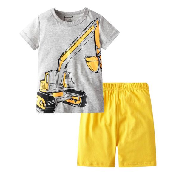 2020 summer children's sets boys fashion casual cartoon digger print clothing kids cotton short sleeve +short pants set, White
2020 summer children's sets boys fashion casual cartoon digger print clothing kids cotton short sleeve +short pants set, White