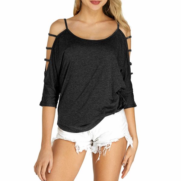 yoins 2019 summer cotton women cold shoulder blouse hollow out backless solid loose round neck 3/4 length sleeve blusas, White
yoins 2019 summer cotton women cold shoulder blouse hollow out backless solid loose round neck 3/4 length sleeve blusas, White
