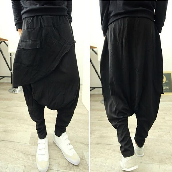 27-44 2019 korean men's fashion nightclub theatrical large file bat pants harem pants male nightclub singer costumes trousers, Black
27-44 2019 korean men's fashion nightclub theatrical large file bat pants harem pants male nightclub singer costumes trousers, Black