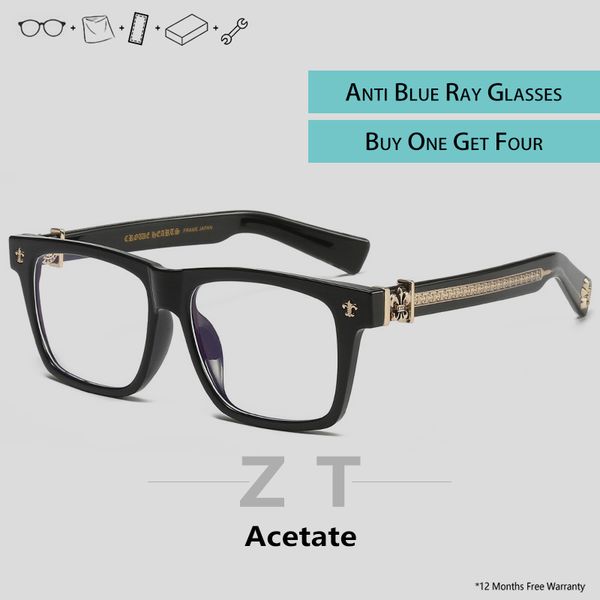 zt acetate square glasses frame women men eyewear lunette de vue vintage myopia prescription eyeglasses, Black
zt acetate square glasses frame women men eyewear lunette de vue vintage myopia prescription eyeglasses, Black