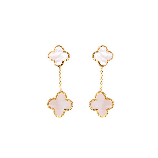 2020 titanium steel double-sided four-leaf clover earrings female long tassel earrings net red hypoallergenic gold earrings, Golden
2020 titanium steel double-sided four-leaf clover earrings female long tassel earrings net red hypoallergenic gold earrings, Golden