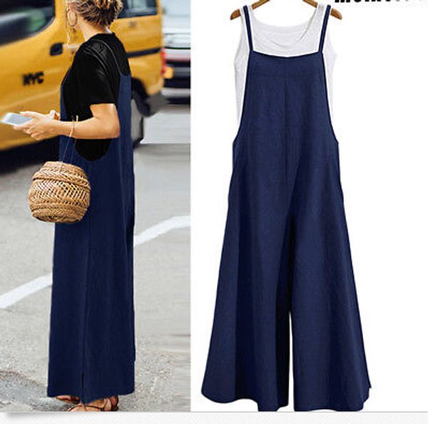 women lady cotton overalls jumpsuit strap rompers dungaree oversized trousers loose casual summer clothing, Black;white
women lady cotton overalls jumpsuit strap rompers dungaree oversized trousers loose casual summer clothing, Black;white