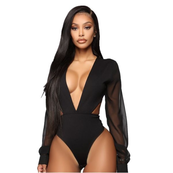 women sheer mesh v-neck hollow out romper jumpsuit puff long sleeve slim body backless bodysuits women jumpsuits, Black;white
women sheer mesh v-neck hollow out romper jumpsuit puff long sleeve slim body backless bodysuits women jumpsuits, Black;white