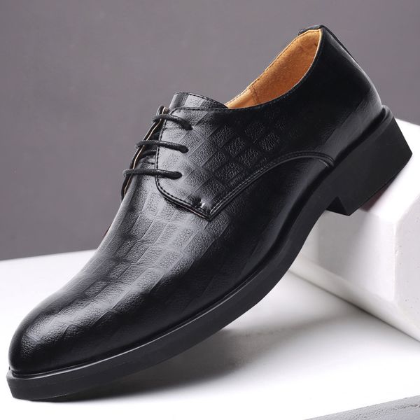 2020 new cross-border large size mens shoes british business dress shoes plaid casual mens shoes, Black
2020 new cross-border large size mens shoes british business dress shoes plaid casual mens shoes, Black