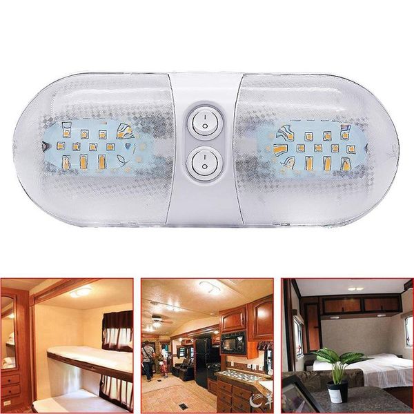 11 inch double ceiling dome lamp with on-off switch indoor lighting for travel trailer camper pickup truck boat 4000-4500k 48-28
11 inch double ceiling dome lamp with on-off switch indoor lighting for travel trailer camper pickup truck boat 4000-4500k 48-28