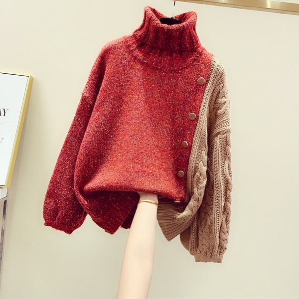 warm sweater for women lazy wind pullover long sleeve turtle neck sweater women autumn winter pull turtleneck sweaters red, White;black
warm sweater for women lazy wind pullover long sleeve turtle neck sweater women autumn winter pull turtleneck sweaters red, White;black