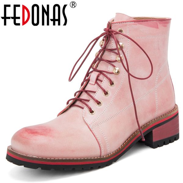 fedonas 2020 autumn winter vintage genuine leather cross tied women ankle boots punk short boots western party shoes woman, Black
fedonas 2020 autumn winter vintage genuine leather cross tied women ankle boots punk short boots western party shoes woman, Black