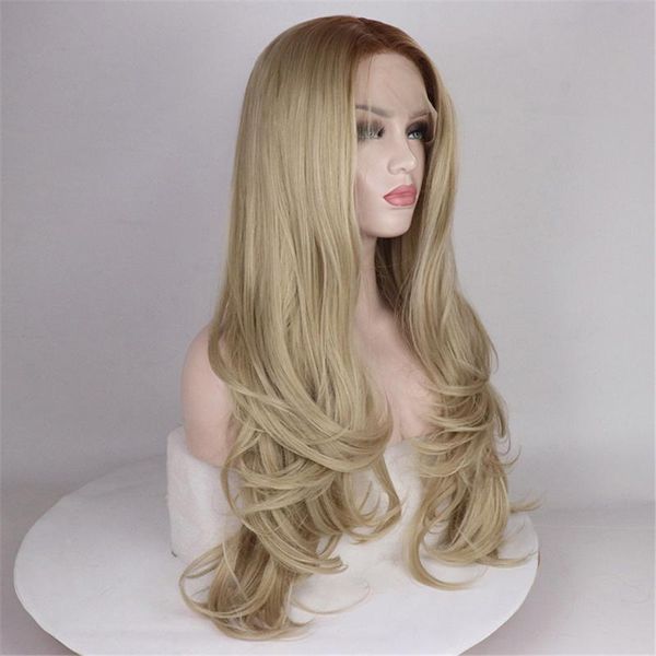 ombre blonde natural wave synthetic wig heat resistant lace front wigs transparent lace 13x4 wig with baby hair, Black
ombre blonde natural wave synthetic wig heat resistant lace front wigs transparent lace 13x4 wig with baby hair, Black