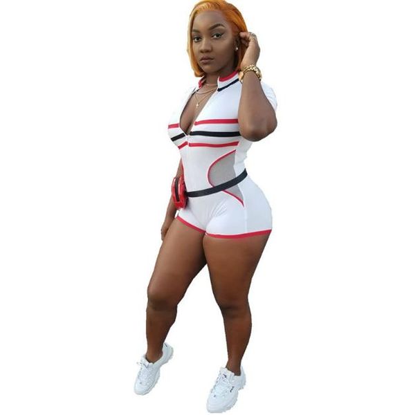 summer womens designer panelled jumpsuits womens striped printed rompers ladies casual sports zipper neck jumpsuits, Black;white
summer womens designer panelled jumpsuits womens striped printed rompers ladies casual sports zipper neck jumpsuits, Black;white