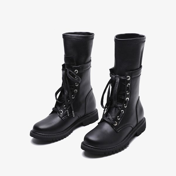 2019 new fashion ins women ankle boots lace-up in font metal zipper in back round toe square mid heels leisure boots, Black
2019 new fashion ins women ankle boots lace-up in font metal zipper in back round toe square mid heels leisure boots, Black