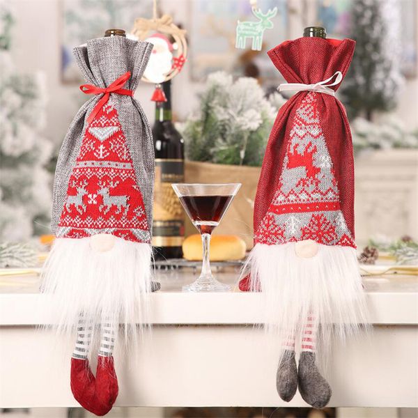 christmas wine bottle cover decor set santa claus snowman deer dolls bottle bag clothes kitchen decor new year xmas dinner party
christmas wine bottle cover decor set santa claus snowman deer dolls bottle bag clothes kitchen decor new year xmas dinner party