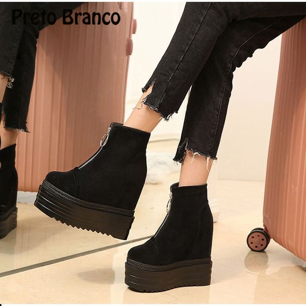 preto branco plush autumn winter fashion cashmere14cm inside slope heel boots muffin thick bottom women's shoes zipper boots zyw, Black
preto branco plush autumn winter fashion cashmere14cm inside slope heel boots muffin thick bottom women's shoes zipper boots zyw, Black