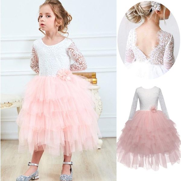 2020 summer lace girls dress backless floral long sleeve dresses children tulle layers wedding gown princess party tutu dress, Red;yellow
2020 summer lace girls dress backless floral long sleeve dresses children tulle layers wedding gown princess party tutu dress, Red;yellow