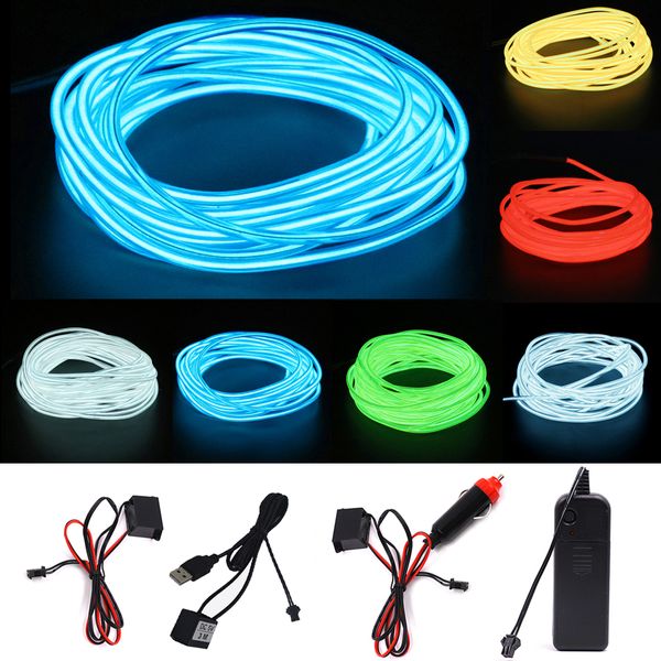 2m 3m 5m flexible neon light glow el wire rope tube car dance party costume + 2aa battery controller
2m 3m 5m flexible neon light glow el wire rope tube car dance party costume + 2aa battery controller