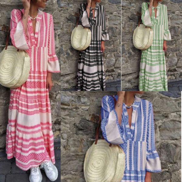 striped maxi dresses for summer vacation women fashion v neck cotton linen dress 4 colors long beach party dresses, Black
striped maxi dresses for summer vacation women fashion v neck cotton linen dress 4 colors long beach party dresses, Black