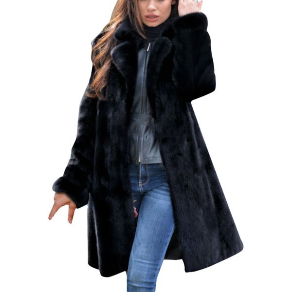 new arrival coats and jackets women ladies warm faux fur coat jackets winter v-neck solid long outerwear chamarras de mujer, Black
new arrival coats and jackets women ladies warm faux fur coat jackets winter v-neck solid long outerwear chamarras de mujer, Black