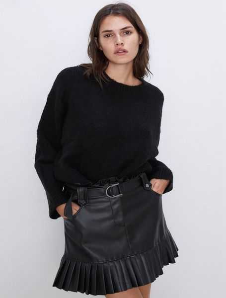 black pu skirts women fashion faux leather skirt women elegant tie belt waist mini skirts female clothing
black pu skirts women fashion faux leather skirt women elegant tie belt waist mini skirts female clothing