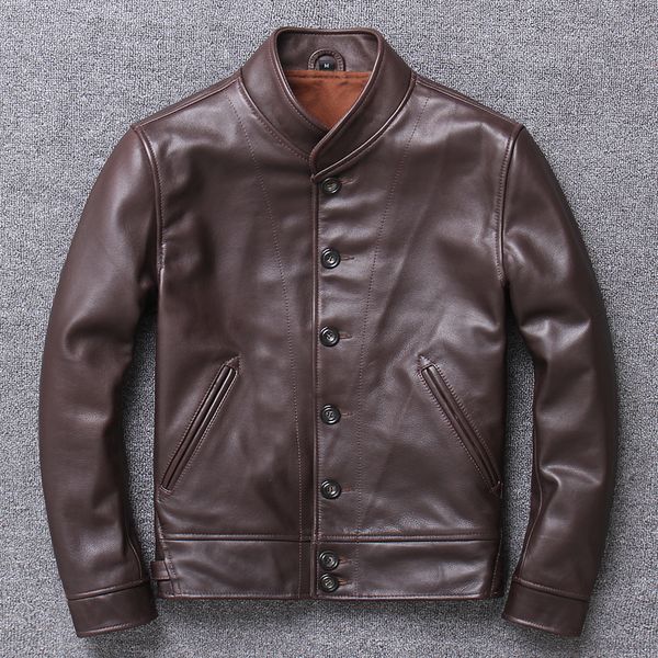new arrival men genuine leather jackets cow skin slim locomotive casual men leather jacket, Black
new arrival men genuine leather jackets cow skin slim locomotive casual men leather jacket, Black