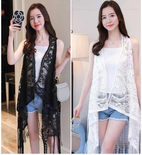 lace kimino cardigan women vest casual hollow out perspective plus size irregular long beach elegant korean tassel, Black;white
lace kimino cardigan women vest casual hollow out perspective plus size irregular long beach elegant korean tassel, Black;white