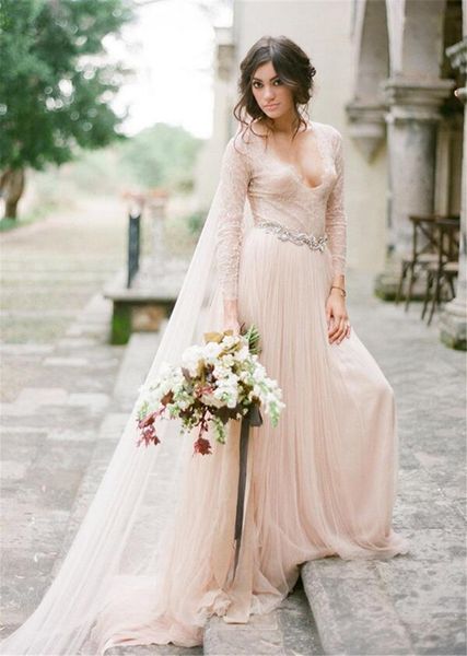 nude champagne lace тюль свадебные платья с длинным рукавом глубокий v шеи бисероплетение sash необычные невесты свадебные платья vestidos d, White
nude champagne lace тюль свадебные платья с длинным рукавом глубокий v шеи бисероплетение sash необычные невесты свадебные платья vestidos d, White