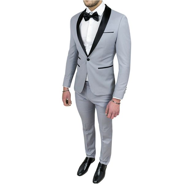 2020 men's suits gray men's slim suit two-piece suit blazers with trousers suit men's business casual formal suits customizat, White;black
2020 men's suits gray men's slim suit two-piece suit blazers with trousers suit men's business casual formal suits customizat, White;black